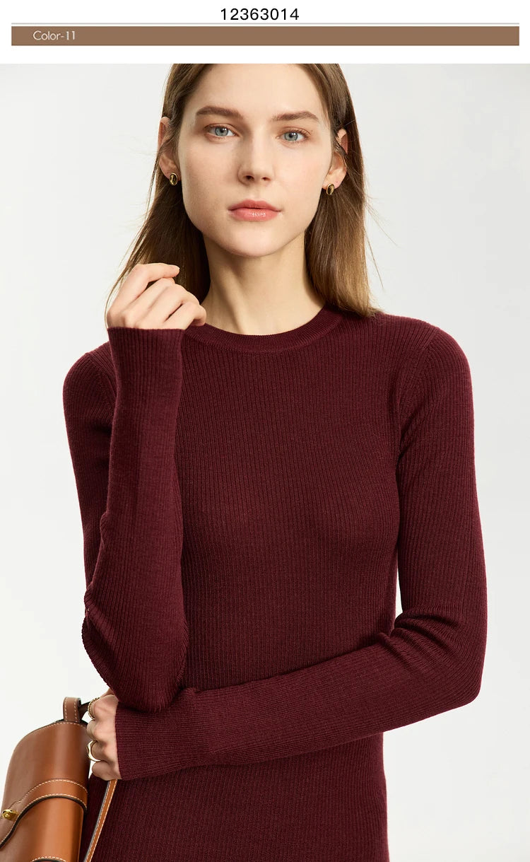 Women’s Slim Fit Turtleneck Sweater – Warm High Elastic Pullover