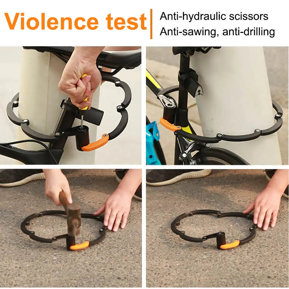 Foldable Bicycle Lock – High Security Anti-Theft Bike Accessory
