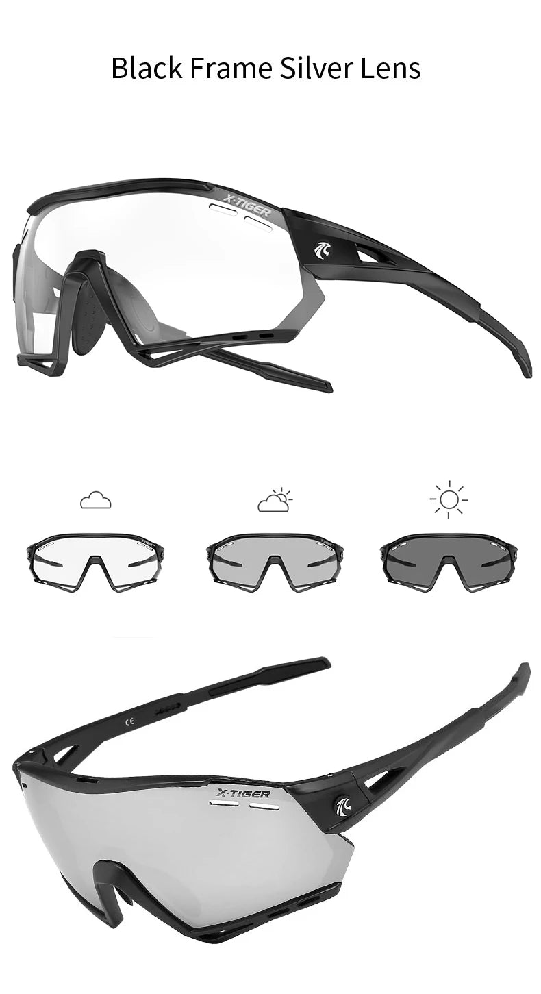 5-Lens Polarized Cycling Glasses – UV Protection Sports Eyewear