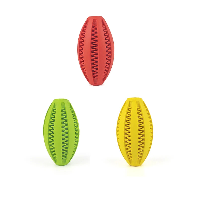 Dog Chew Toy Ball – Tough Rubber Teeth Cleaning Snack Ball