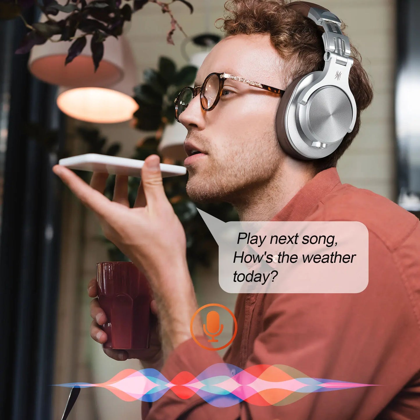 Wired & Wireless Bluetooth 5.2 Over-Ear Headphones with Mic