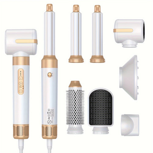 7-in-1 High-Speed Hair Dryer Brush – Ionic, Diffuser, Auto Curler