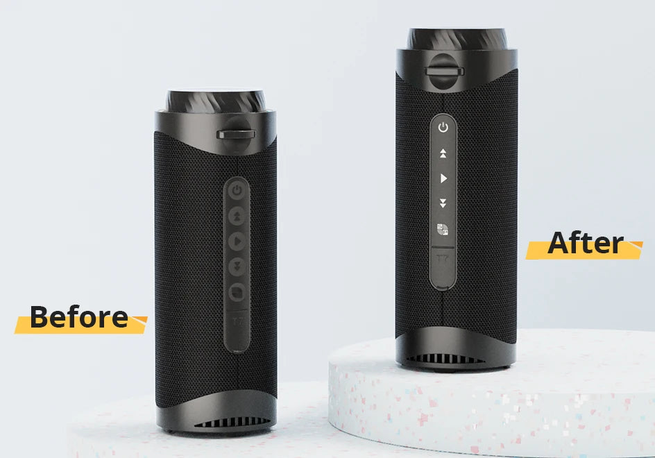 Portable Bluetooth Speaker – 360° Sound, LED Lights, App Control