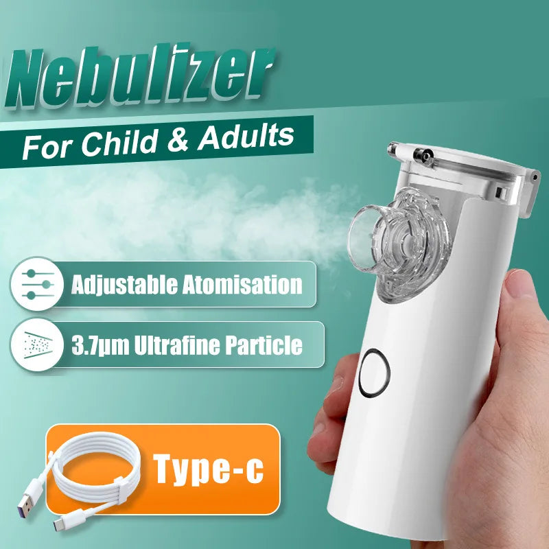 Portable Nebulizer for Asthma–Handheld Mesh Atomizer for Kids & Adults