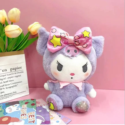 Sanrio 25cm Plush Toy – Kuromi & Cinnamoroll Soft Stuffed Doll Pillow for Kids