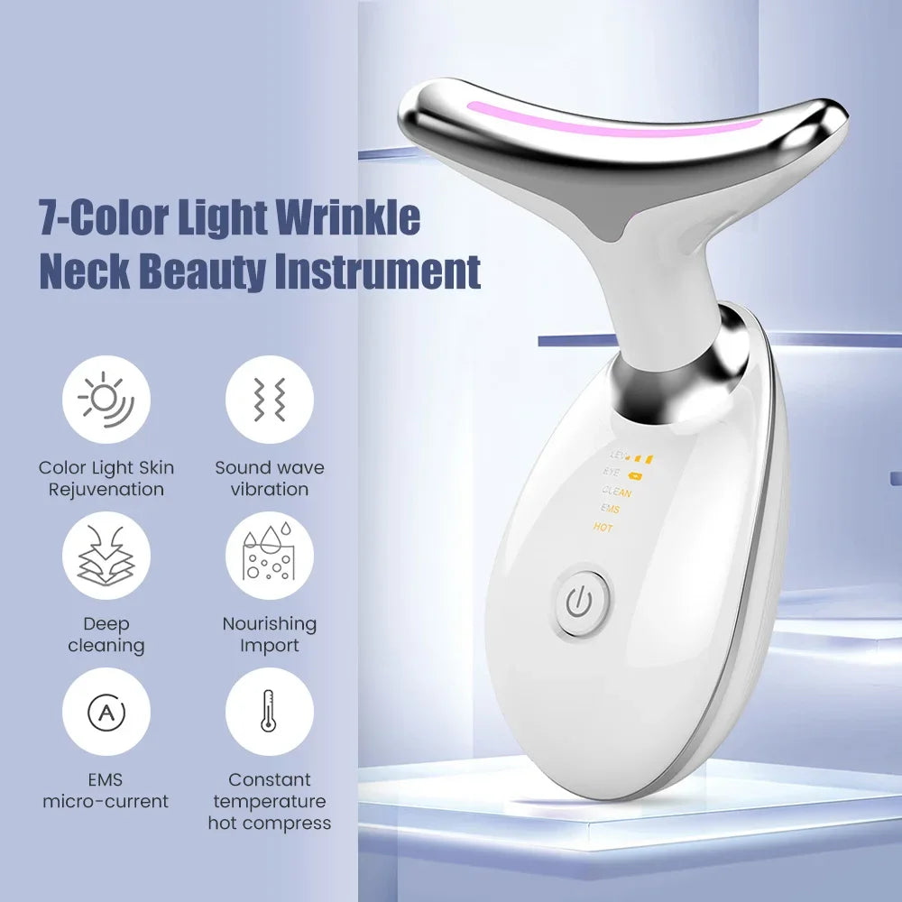 EMS Face & Neck Lift Device – LED Therapy & Anti-Wrinkle Massager