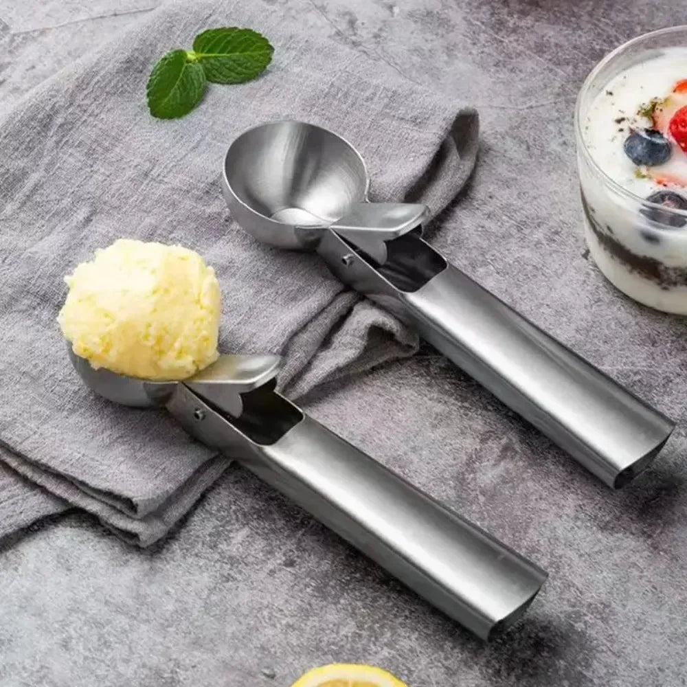 Stainless Steel Dual-Purpose Ice Cream & Fruit Scoop | Kitchen Tool