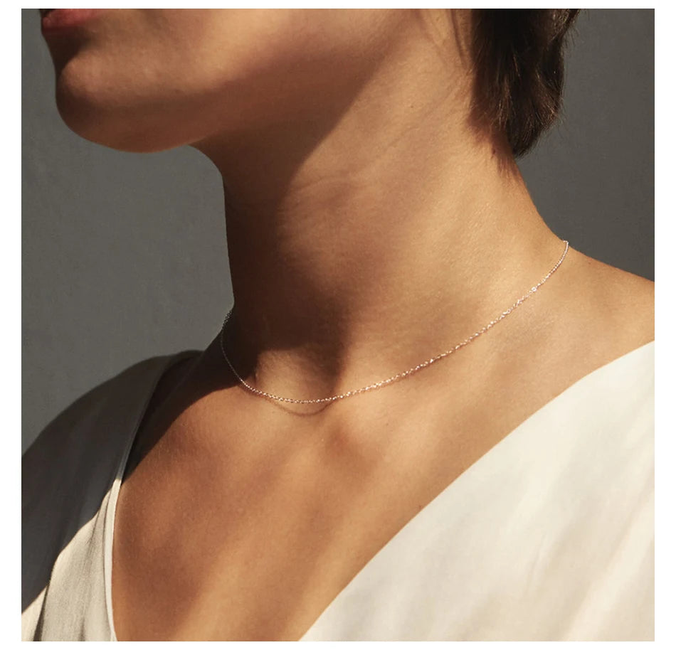 Fine Gold Color Stainless Steel Chain Necklace – Short & Long Styles