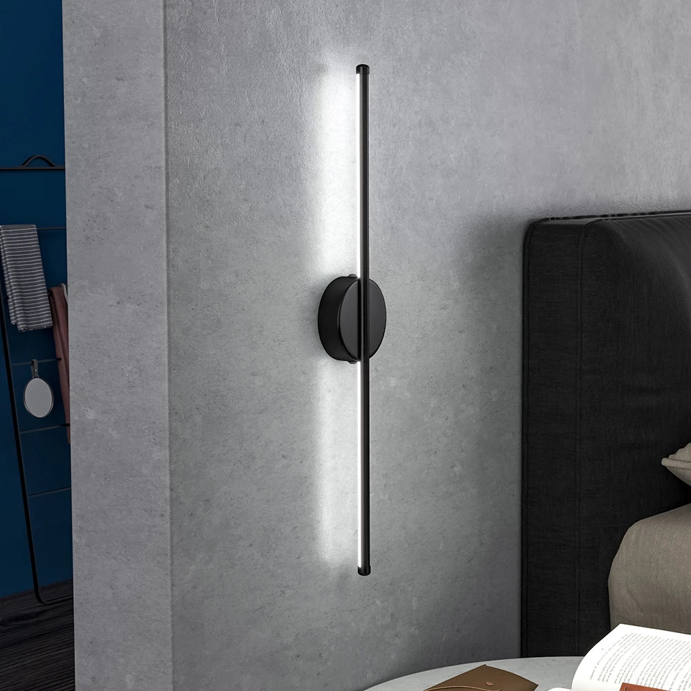 60cm Minimalist Linear LED Wall Sconce – White Light Fixture