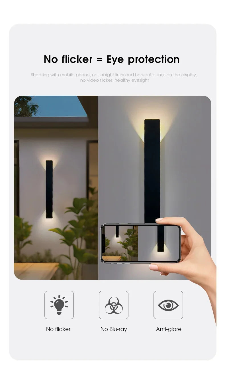 Modern LED Outdoor Wall Lamp – Waterproof IP65 Up Down Light