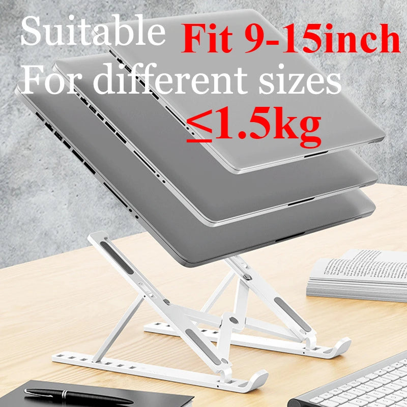 Portable Foldable Laptop Stand – 7/10 Gear Adjustable Tablet Holder