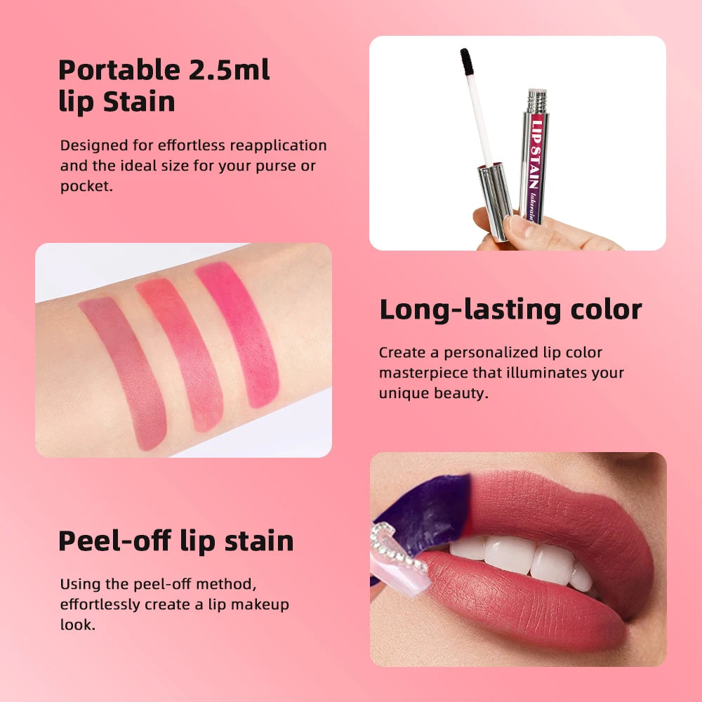 Waterproof Pink Lip Stain - Transfer-Proof & Long-Lasting