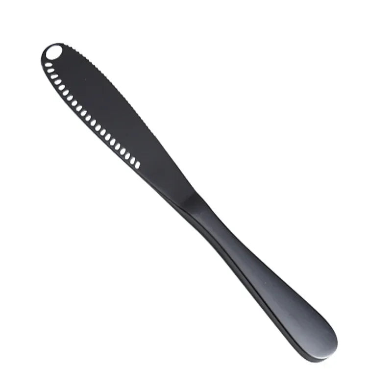 Stainless Steel Butter Knife with Holes – Spreader & Cheese Cutter