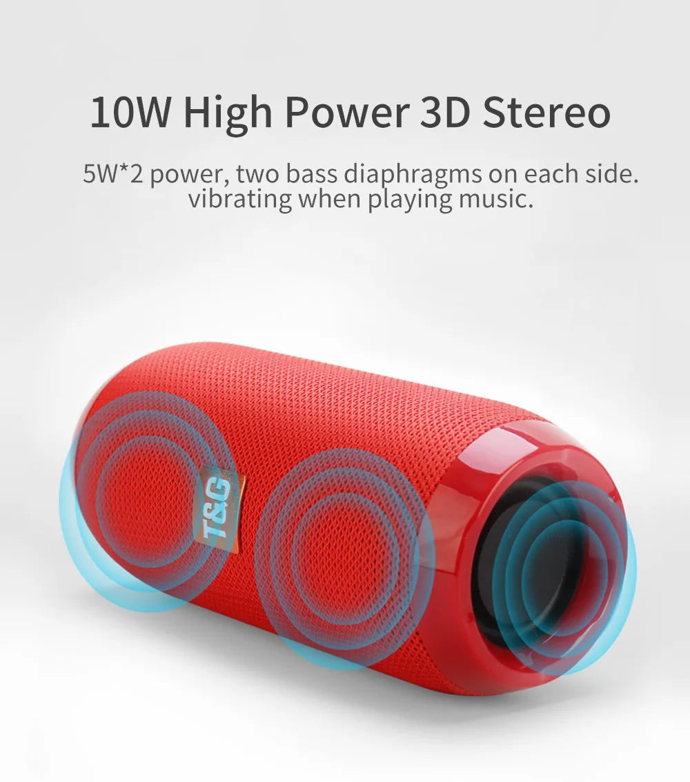 T&G TG117 Bluetooth Speaker Portable Waterproof Outdoor Stereo TWS