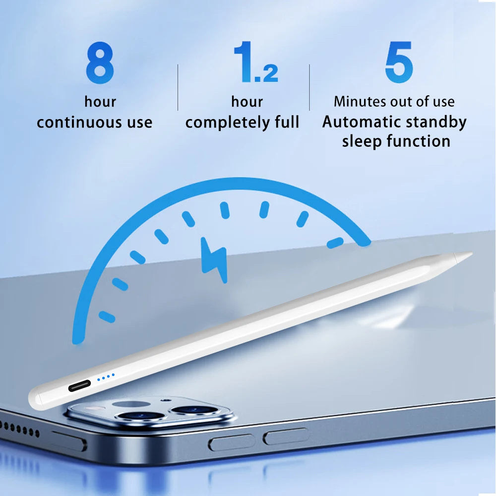 Stylus Pen for iPad – Palm Rejection & Power Display Compatible