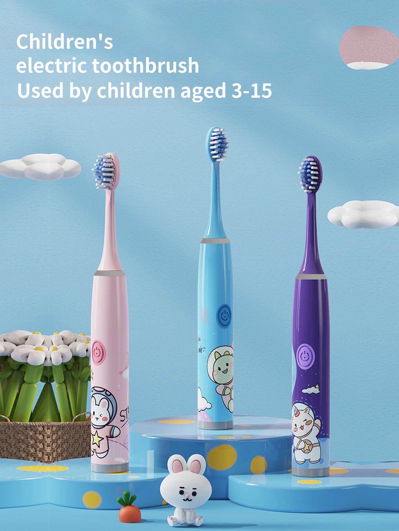 Kids Electric Toothbrush Cartoon Design