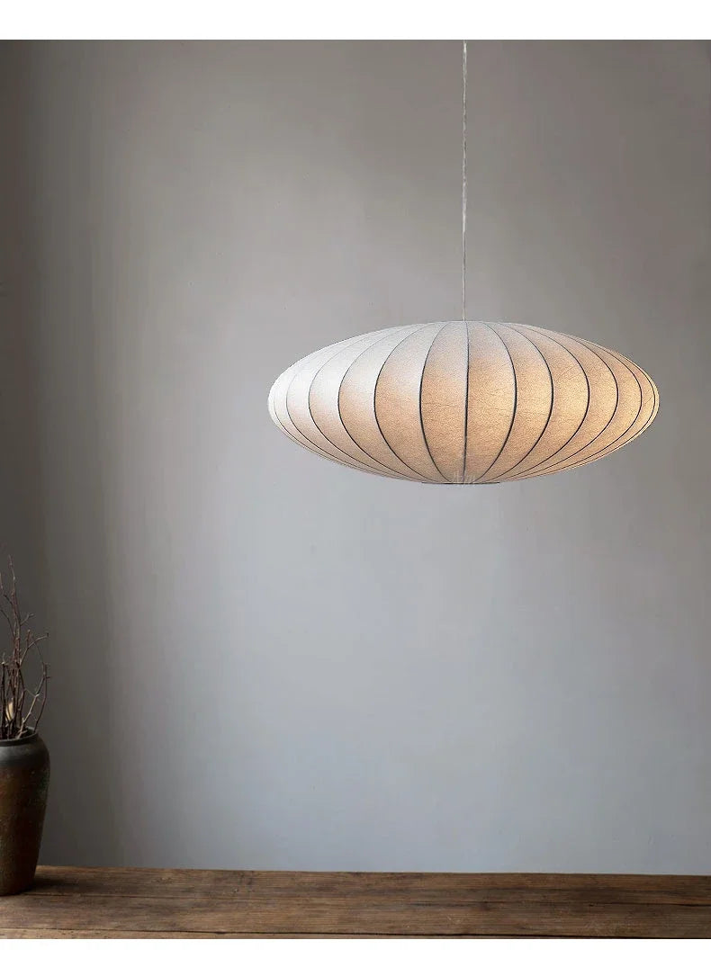 Handmade Silk Pendant Chandelier – Wabi-Sabi Lighting