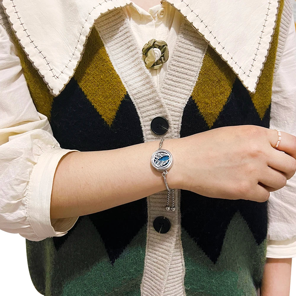 Flower of Life Aromatherapy Diffuser Bracelet for Essential Oils