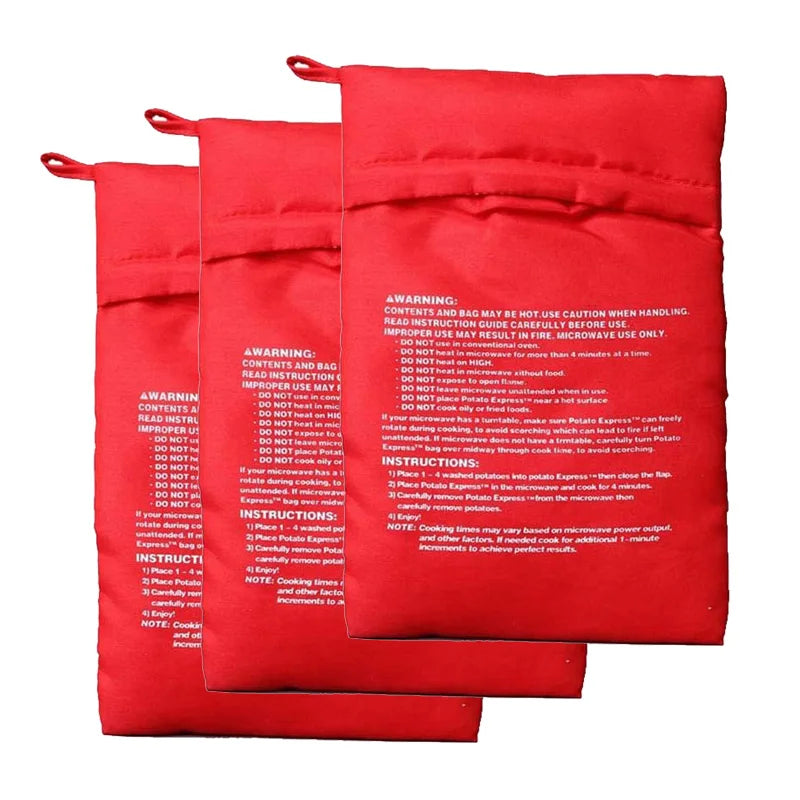 Microwave Potato Cooker Bag – Reusable Baked Potato Pouch