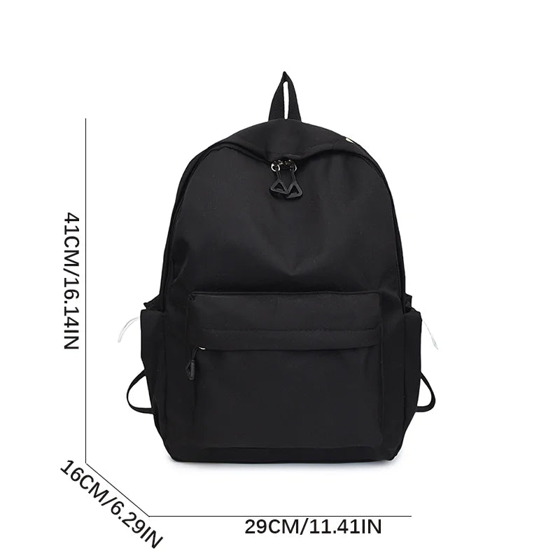 Women’s Waterproof Nylon Backpack – Simple School & Travel Bag