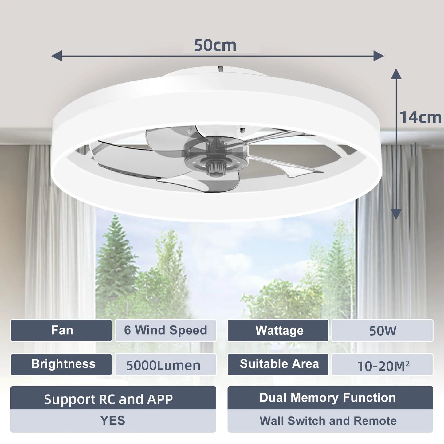 Cartmela LED Chandelier Fan – Remote-Controlled Ceiling Fan