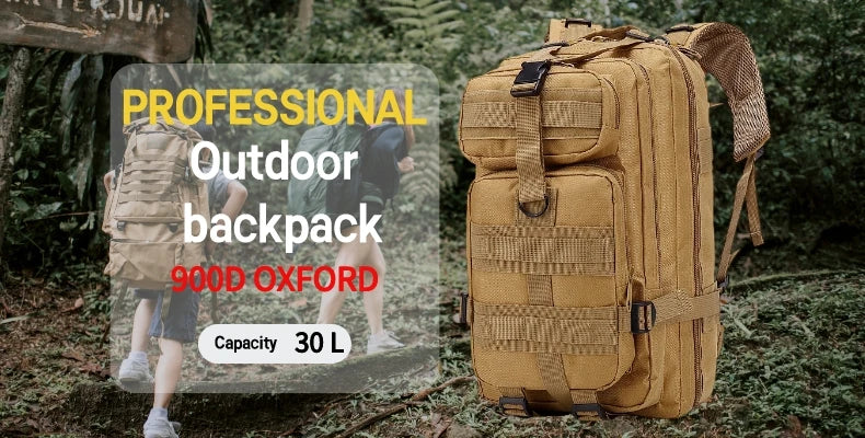 Tactical Backpack – Small Gym, Travel & Hiking Bag with Molle System
