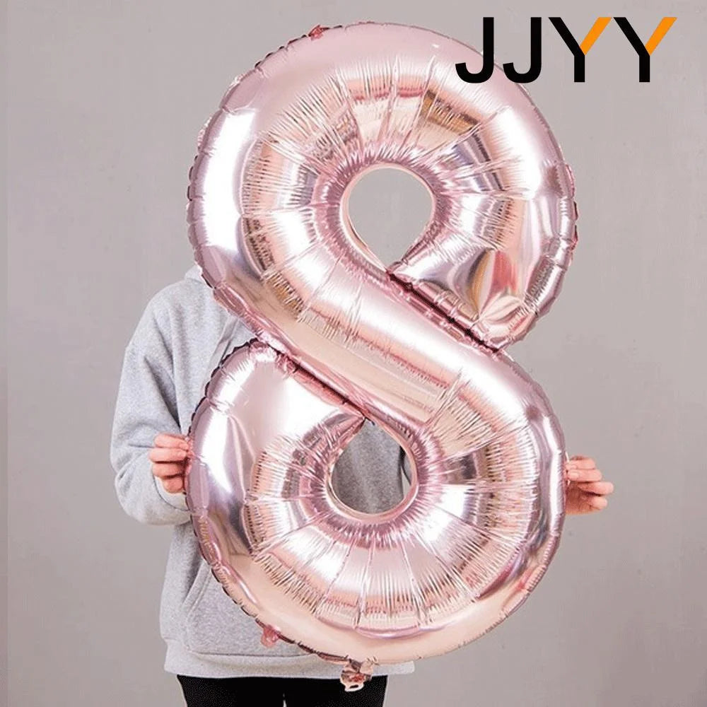 32" Foil Number Balloons 0–9 – Birthday & Party Decorations