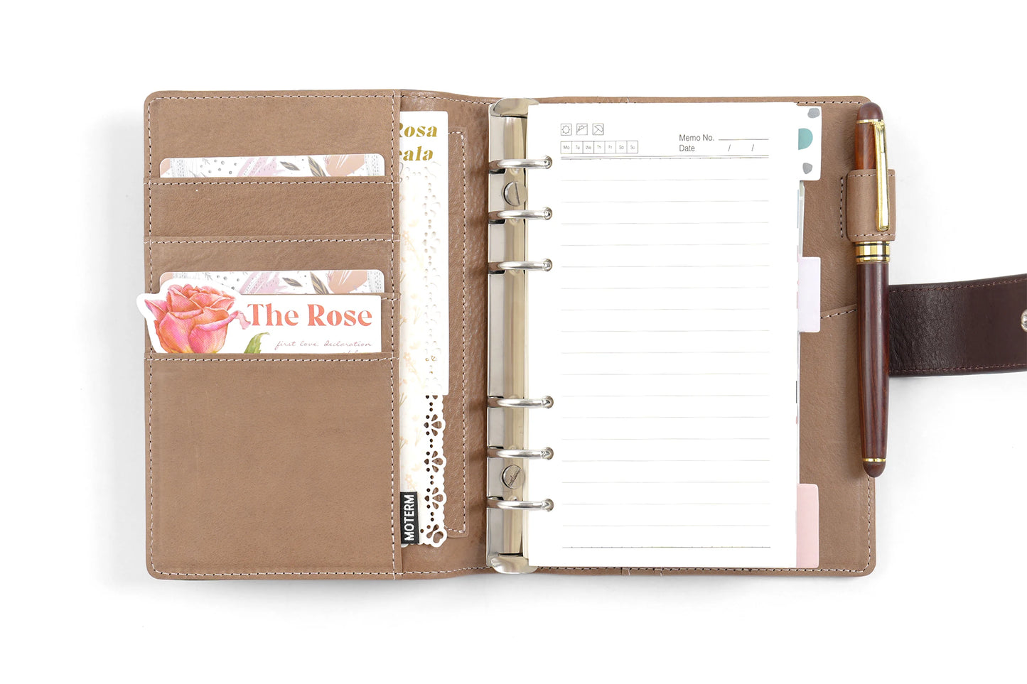 Elite Personal Size Rings Planner – Vegetable Tanned Leather, 25mm Rings