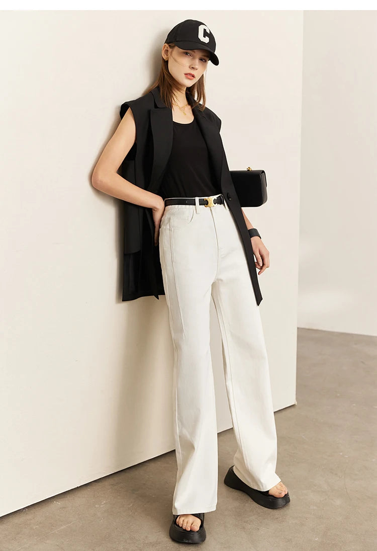Women’s Vintage Loose Wide Leg Denim Jeans – Casual Spring Pants