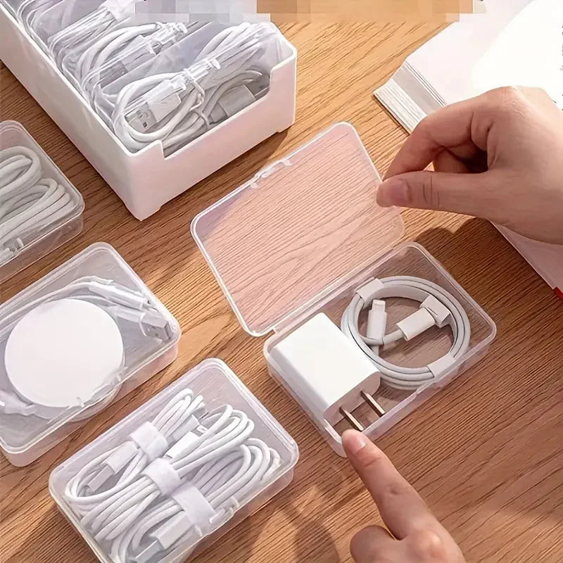 Cable Organizer Storage Box – Office & Home Cord Management Set
