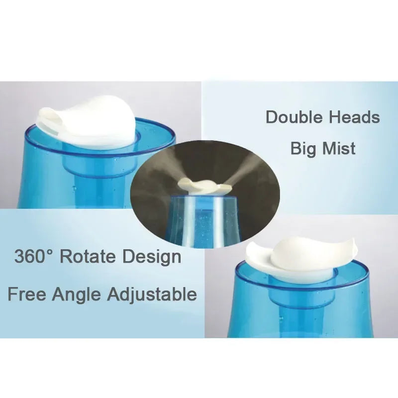 3000ML Ultrasonic Air Humidifier with Double Sprayers – Large Mist