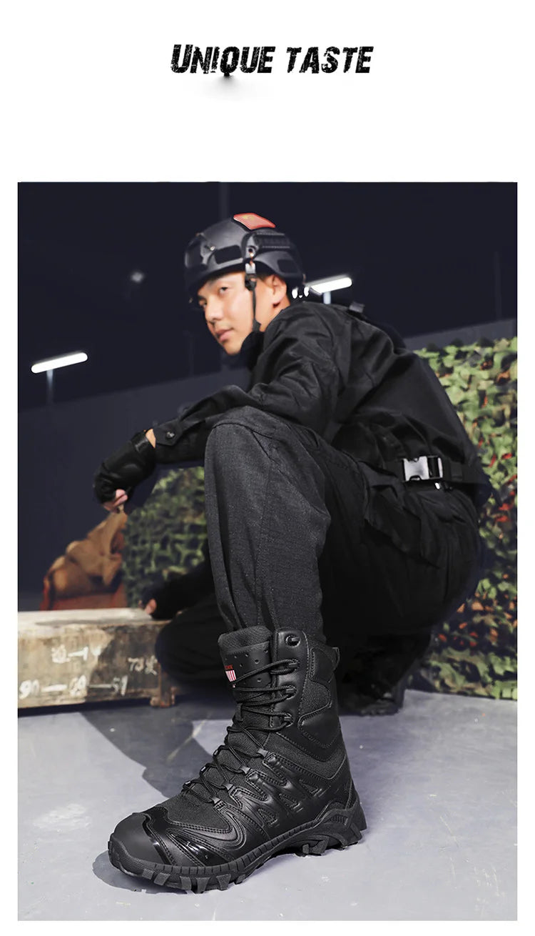 Special Forces Desert Combat Tactical Men's Tall Boots