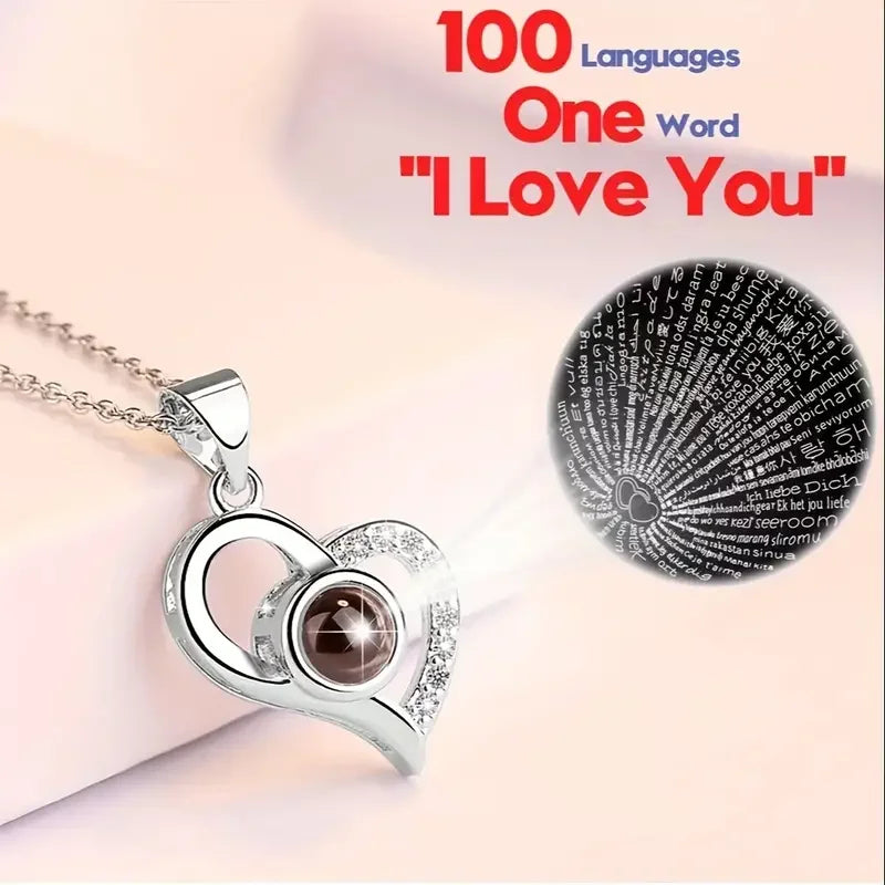 Heart-Shaped Red Rose Necklace – Romantic Gift