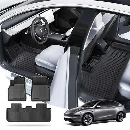 2025 Model Y Floor Mat Set – Waterproof TPE Trunk & Liner Mats