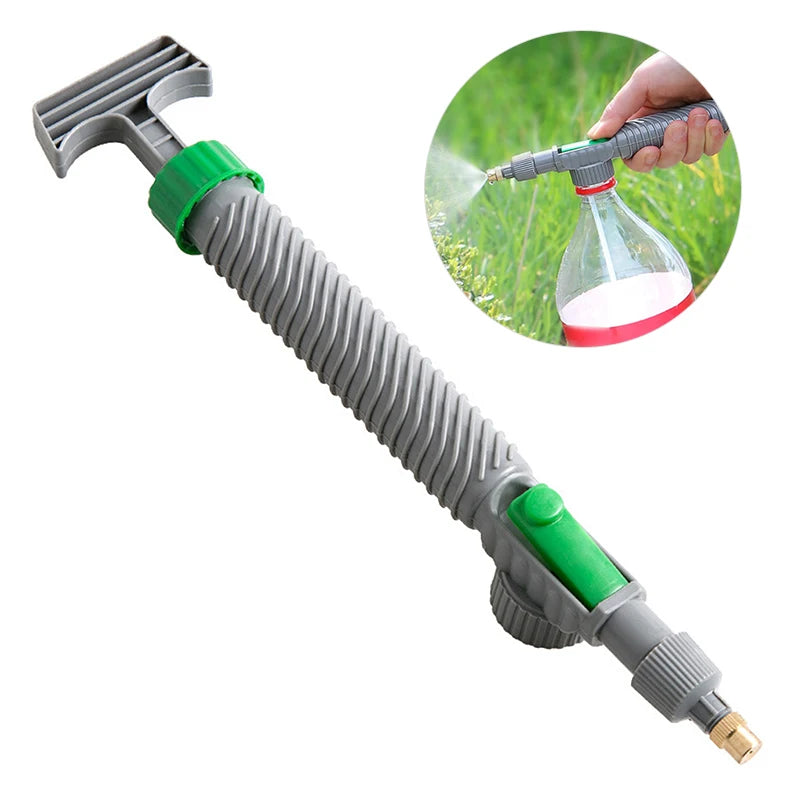 Manual High-Pressure Sprayer with Adjustable Nozzle for Garden Use