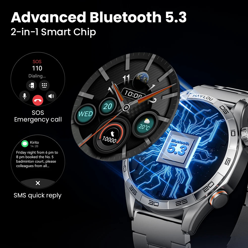 Solar 5 Voice Calling Smartwatch – AMOLED Display