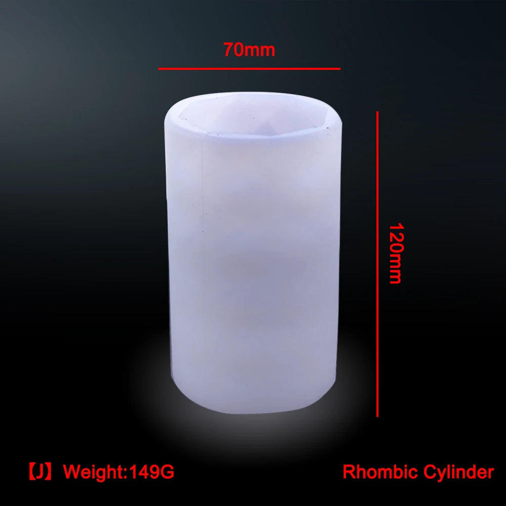 Cylindrical Hexagon Silicone Mold – DIY Resin & Candle Mould