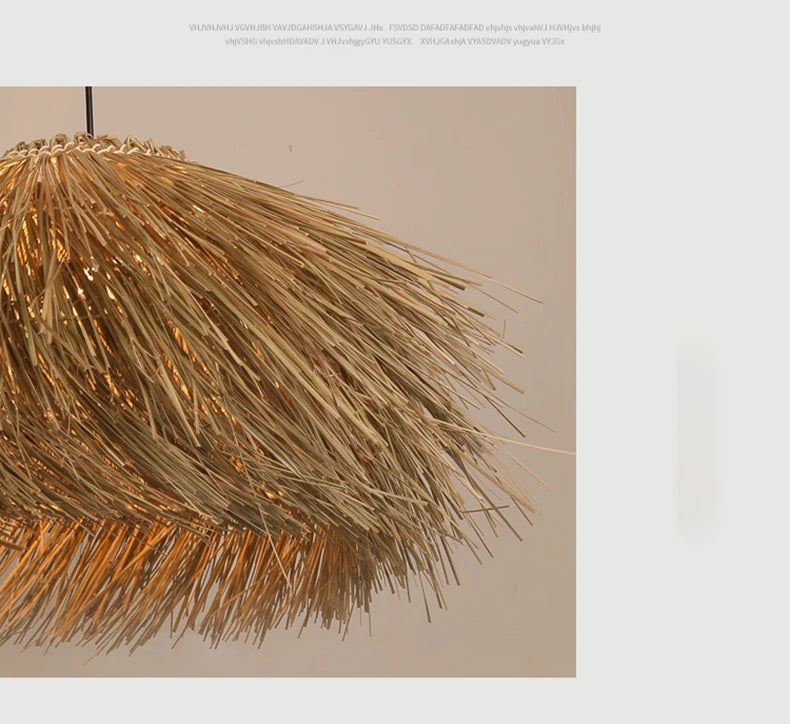 Retro Hand-Woven Rattan LED Chandeliers – Pendant Lights 40–80cm