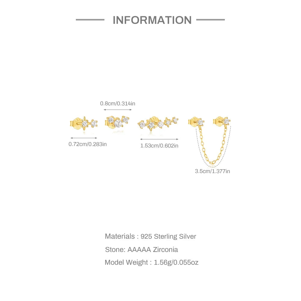 925 Sterling Silver Earring Set – Waterdrop, Flower & Pearl Trio