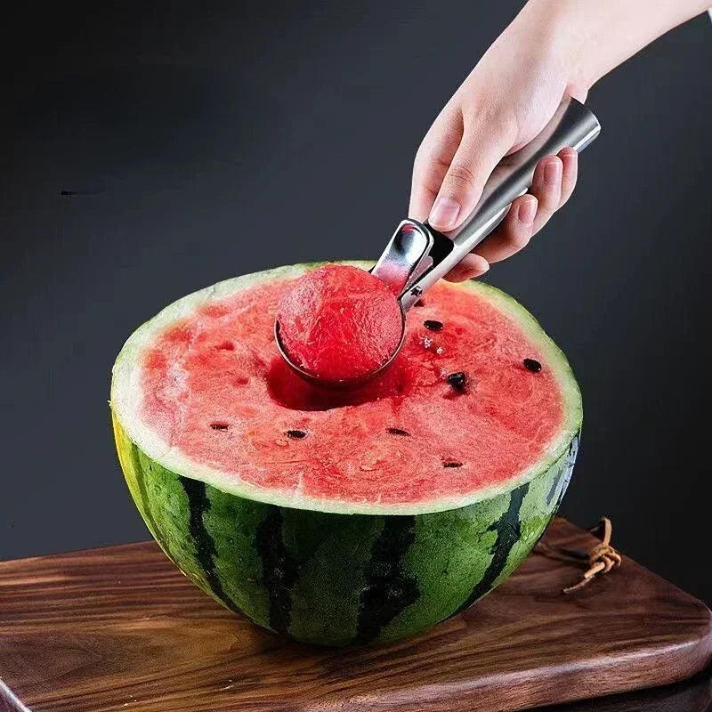 Stainless Steel Dual-Purpose Ice Cream & Fruit Scoop | Kitchen Tool