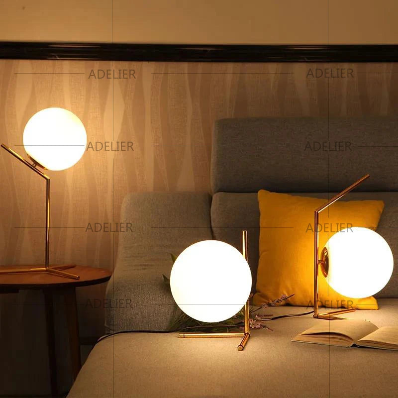 Modern Glass Ball Table Lamp