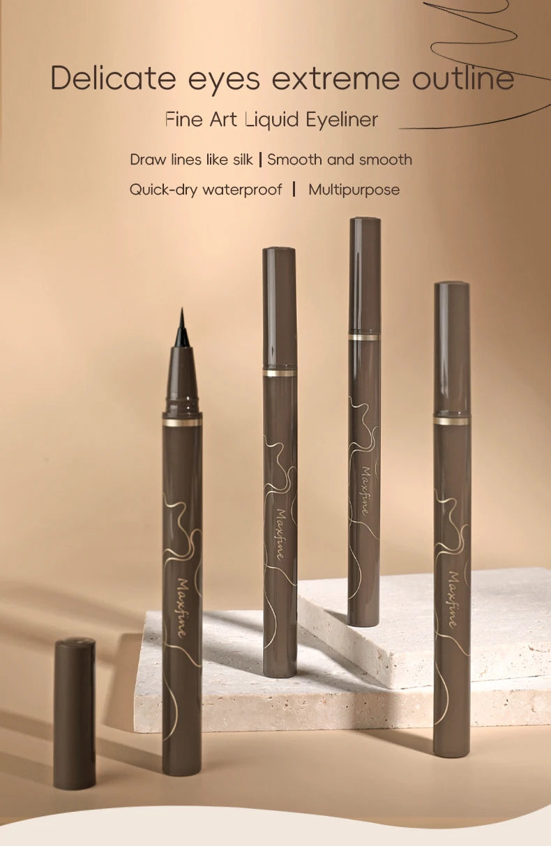 Waterproof Fine Tip Eyeliner Pen–Quick-Dry, Smudge-Proof for Beginners
