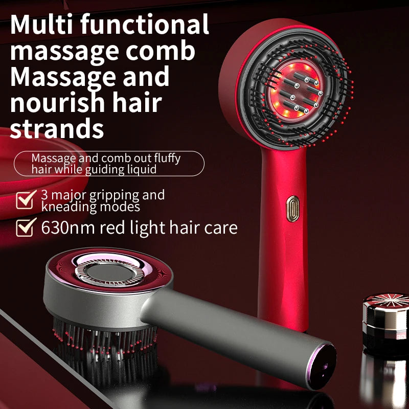 Electric Hair Regrowth Brush – Infrared Scalp Massager Comb