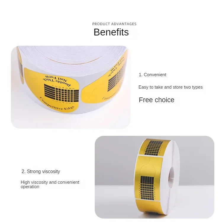 French Nail Form Tips – Acrylic UV Gel Extension Guide Stickers