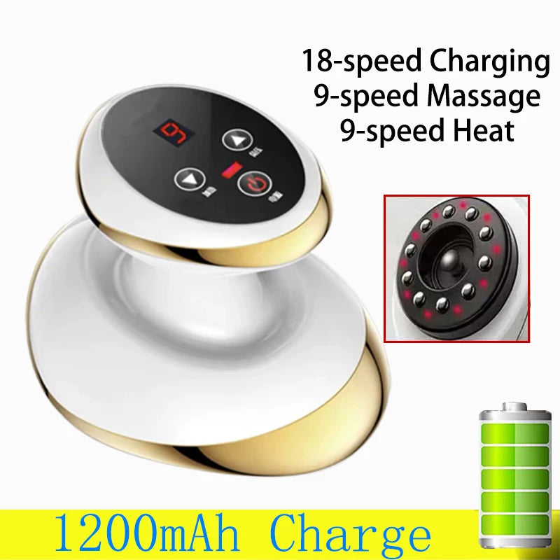 Electric Guasha Cupping Massager – Vacuum Heating Anti-Cellulite Tool