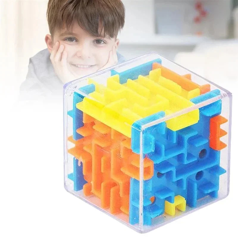 3D Maze Magic Cube Puzzle Toy with Rolling Ball for Kids & Adults