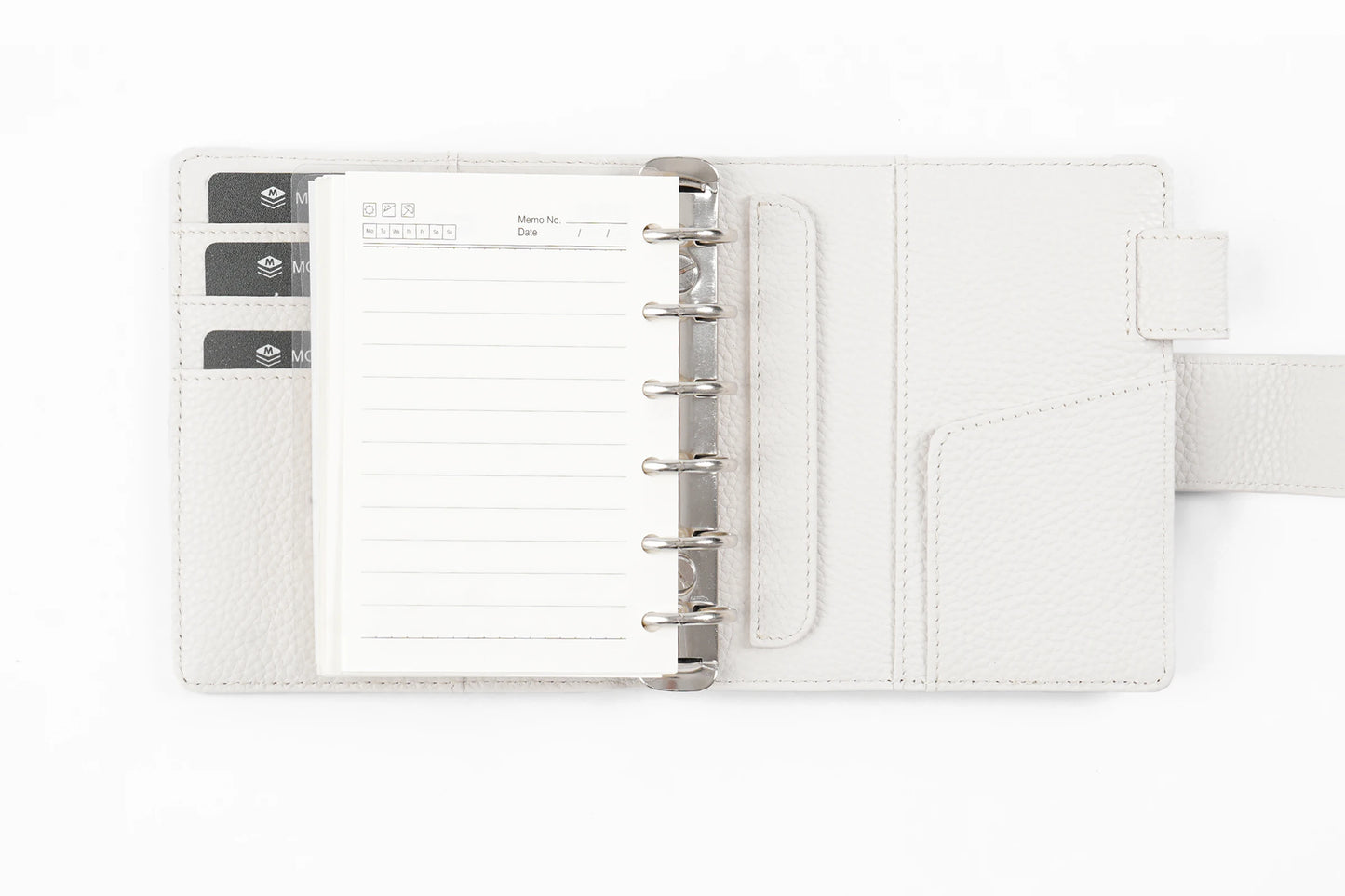 Elite Pocket A7 Rings Planner Cover – Pebbled Grain Leather, 25mm Rings