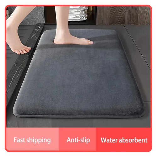 Super Absorbent Anti-Slip Bath Mat | Coral Velvet Bathroom Rug
