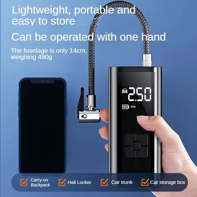 Portable Car Tire Inflator – Fast Air Compressor for Car, Bike & Ball