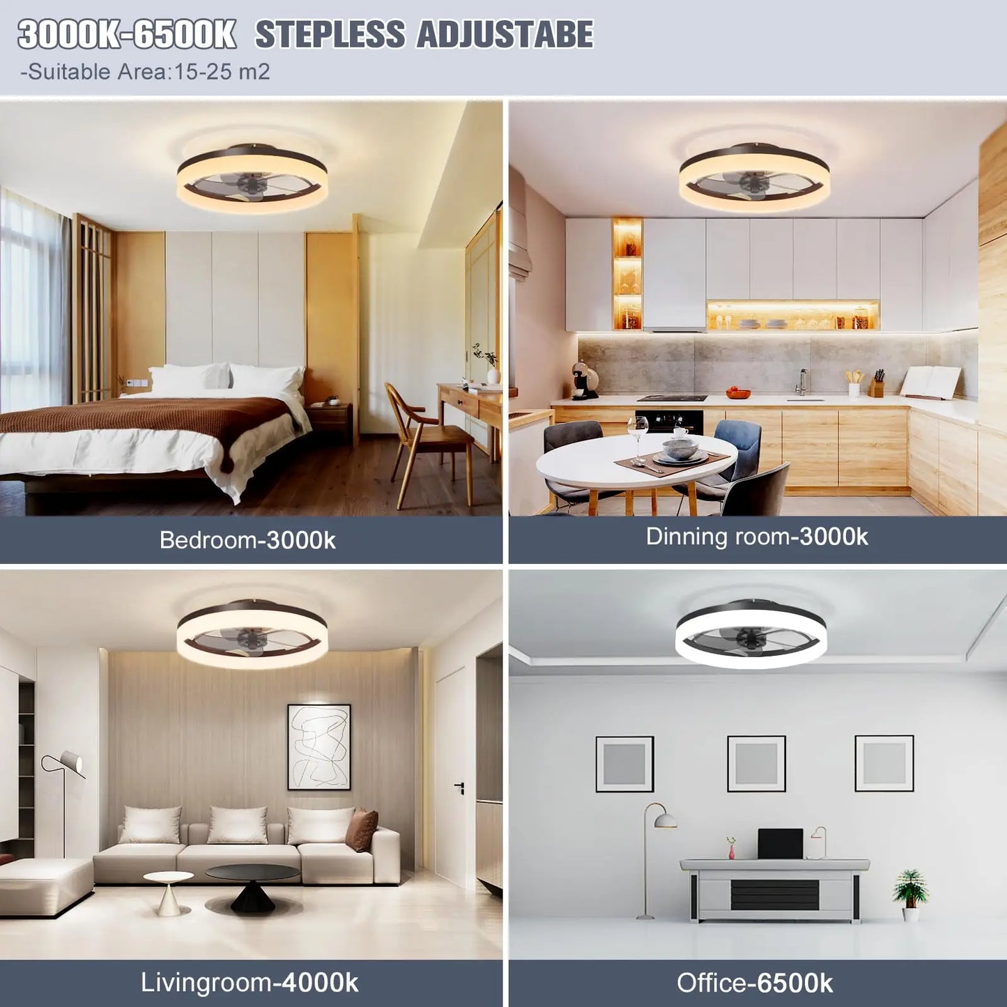 Cartmela LED Chandelier Fan – Remote-Controlled Ceiling Fan